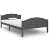 vidaXL Estructura cama sin colch&oacute;n madera pino gris oscuro 120x200 cm