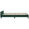 vidaXL Estructura cama sin colch&oacute;n terciopelo verde oscuro 120x200 cm