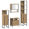 vidaXL Juego de muebles de ba&ntilde;o 4 uds. Roble artisan