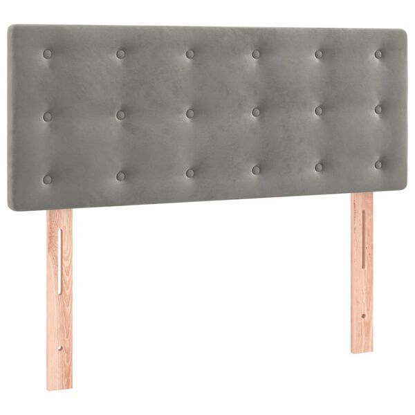 vidaXL Cabecero de terciopelo gris claro 80x5x78/88 cm