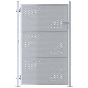vidaXL Puerta de jard&iacute;n 85 x 144 cm Acero inoxidable Con cerradura