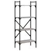 vidaXL Librer&iacute;a 4 estantes madera gris Sonoma 56x31,5x138,5 cm