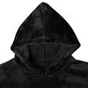vidaXL Sudadera manta Negro s Franela