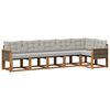 vidaXL Conjunto de sof&aacute;s de exterior 6 pcs Natural y Gris Claro