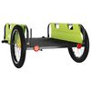 vidaXL Remolque para bicicletas hierro y tela Oxford verde