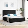 vidaXL Cama con almacenamiento y LED Negro 160 x 200 cm Terciopelo