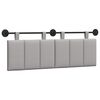 vidaXL Cabecero colgante Gris Nube Tela