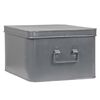 LABEL51 Caja de almacenaje Media gris envejecido XL 35x27x18 cm