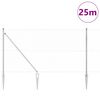 vidaXL Poste de Valla Plateado 25 x 1,4 m (malla de 50 mm) Acero
