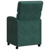 vidaXL Sillas de Comedor con Ruedas 2 pcs Verde oscuro 58 x 65 x 98 cm
