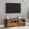 vidaXL Muebles de TV con luces LED 2 uds madera ingeniería envejecida