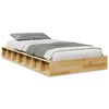 vidaXL Estructura de cama sin colch&oacute;n 90x200 cm madera maciza roble