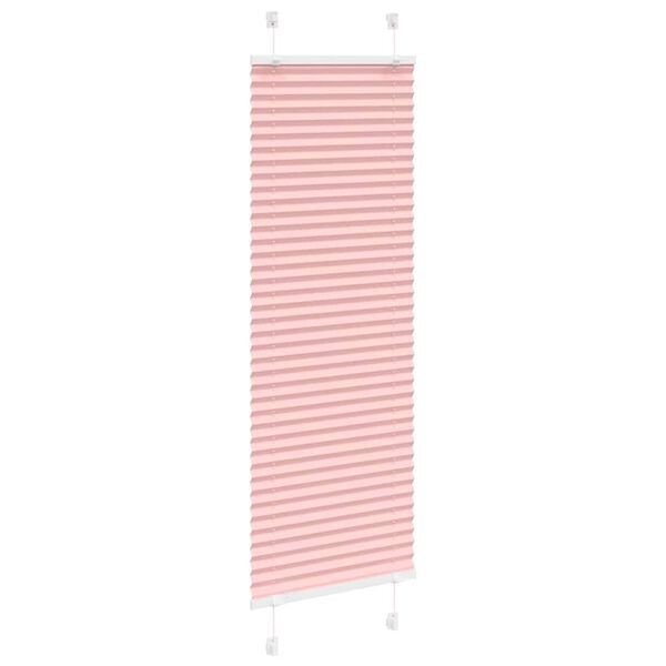 vidaXL Estor Plisado rosa 45x100 cm Tela Ancho 44,4 cm Poli&eacute;ster