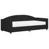 vidaXL Sof&aacute; cama con colch&oacute;n tela negro 90x190 cm