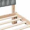 vidaXL Estructura de Cama con Cabecera Tapizada Marr&oacute;n 200 x 200 cm