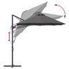 vidaXL Parasol de jardín tipo cantilever Antracita 372 x 198 x 243 cm