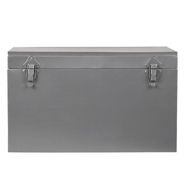LABEL51 Caja de almacenaje Vintage gris envejecido M 40x20x25 cm