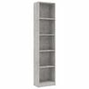vidaXL Estanter&iacute;a de 5 niveles contrachapada gris hormig&oacute;n 40x24x175cm