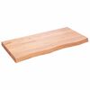 vidaXL Estante pared madera roble tratada marr&oacute;n claro 100x50x(2-6) cm