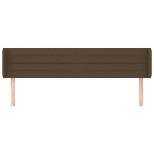 vidaXL Cabecero de tela gris oscuro 183x16x78/88 cm