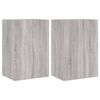 vidaXL Muebles de TV de pared 2 uds madera gris Sonoma 40,5x30x60 cm