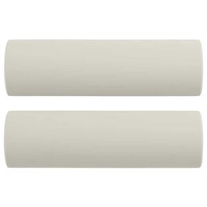 vidaXL Cojines decorativos 2 uds terciopelo crema 15x50 cm