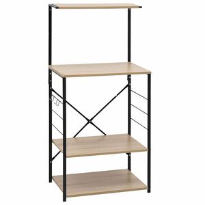 vidaXL Armario microondas madera ingenier&iacute;a negro roble 60x39,6x123 cm