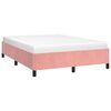 vidaXL Estructura de cama sin colch&oacute;n terciopelo rosa 140x190 cm