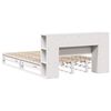 vidaXL Cama con estantería sin colchón madera maciza blanca 150x200 cm