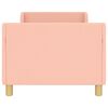 vidaXL Cama para niños con cabecero Rosa 80 x 160 cm Tela de Oveja