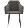 vidaXL Sillas de comedor 2 unidades terciopelo gris oscuro
