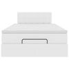 vidaXL Estructura cama otomana colch&oacute;n cuero sint&eacute;tico blanco