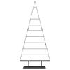 vidaXL &Aacute;rbol de Navidad de metal con soporte Negro 210 cm Acero
