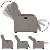 vidaXL Sillón eléctrico reclinable elevable de tela gris taupe