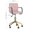 vidaXL Silla de comedor giratoria de terciopelo rosa