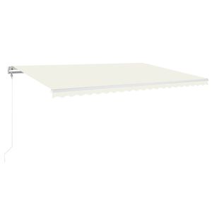 vidaXL Toldo retr&aacute;ctil autom&aacute;tico crema 500x350 cm