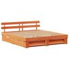 vidaXL Estructura de cama con cabecera Marr&oacute;n cera 200 x 200 cm