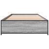 vidaXL Estructura cama madera ingenier&iacute;a metal gris Sonoma 90x200 cm