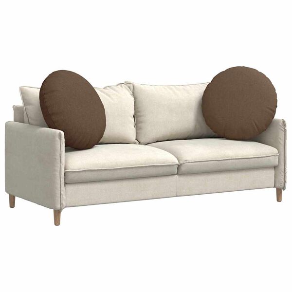 vidaXL Cojines para asiento 2 pcs Marr&oacute;n &Oslash;60 x 21 cm tela