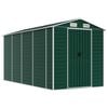 vidaXL Cobertizo de jard&iacute;n acero galvanizado verde 191x385x198 cm
