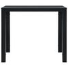vidaXL Mesa de centro de HDPE con aspecto de madera negro 78x78x74 cm