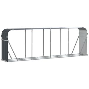 vidaXL Le&ntilde;ero de acero galvanizado gris antracita 300x45x100 cm