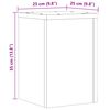 vidaXL Soportes de plantas 2 uds madera roble envejecido 25x25x35 cm