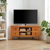 vidaXL Mueble de TV Natural 100 x 40,5 x 46 cm Madera de Caoba S&oacute;lida