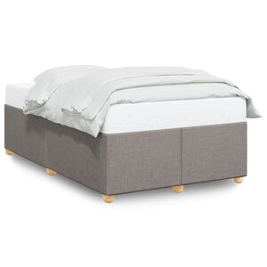 vidaXL Estructura de cama sin colch&oacute;n tela gris taupe 120x190 cm