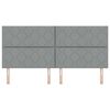 vidaXL Cabecero con cabecera Gris Claro 200 cm Cuero sint&eacute;tico