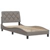 vidaXL Estructura de cama sin colch&oacute;n tela gris taupe 80x200 cm