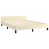vidaXL Estructura de cama sin colch&oacute;n cuero sint&eacute;tico crema 140x190 cm