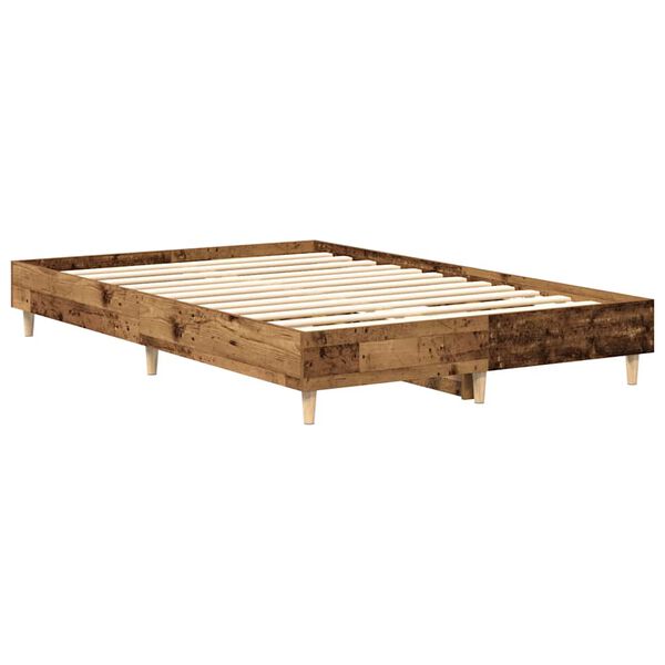 vidaXL Estructura de cama sin colch&oacute;n madera vieja 120x190 cm madera