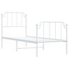 vidaXL Estructura cama sin colch&oacute;n con estribo metal blanco 80x200 cm